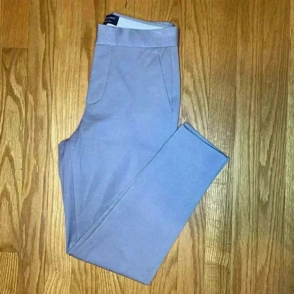Banana Republic Womens‎ Pants Gray Size 0p High Rise Slim Ankle Cotton Blend